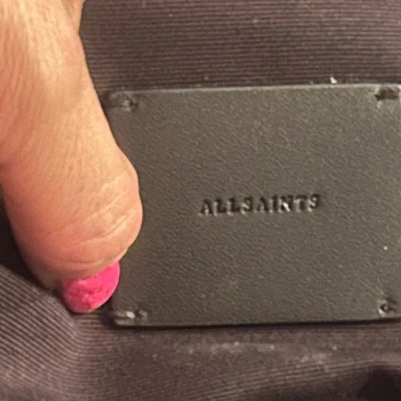 All Saints Gray Leather top handle, backpack and crossbody Studded - Picture 14 of 16